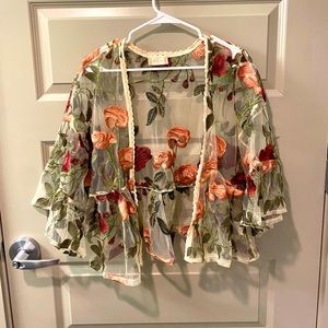 Embroidered cardigan